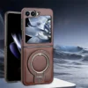 New Arrival - Luxury Leather Invisible MagSafe Stand Protective Shell for Samsung Z Flip6/5/4/3 - Image 19