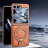 New Arrival - Luxury Leather Invisible MagSafe Stand Protective Shell for Samsung Z Flip6/5/4/3 - Image 8